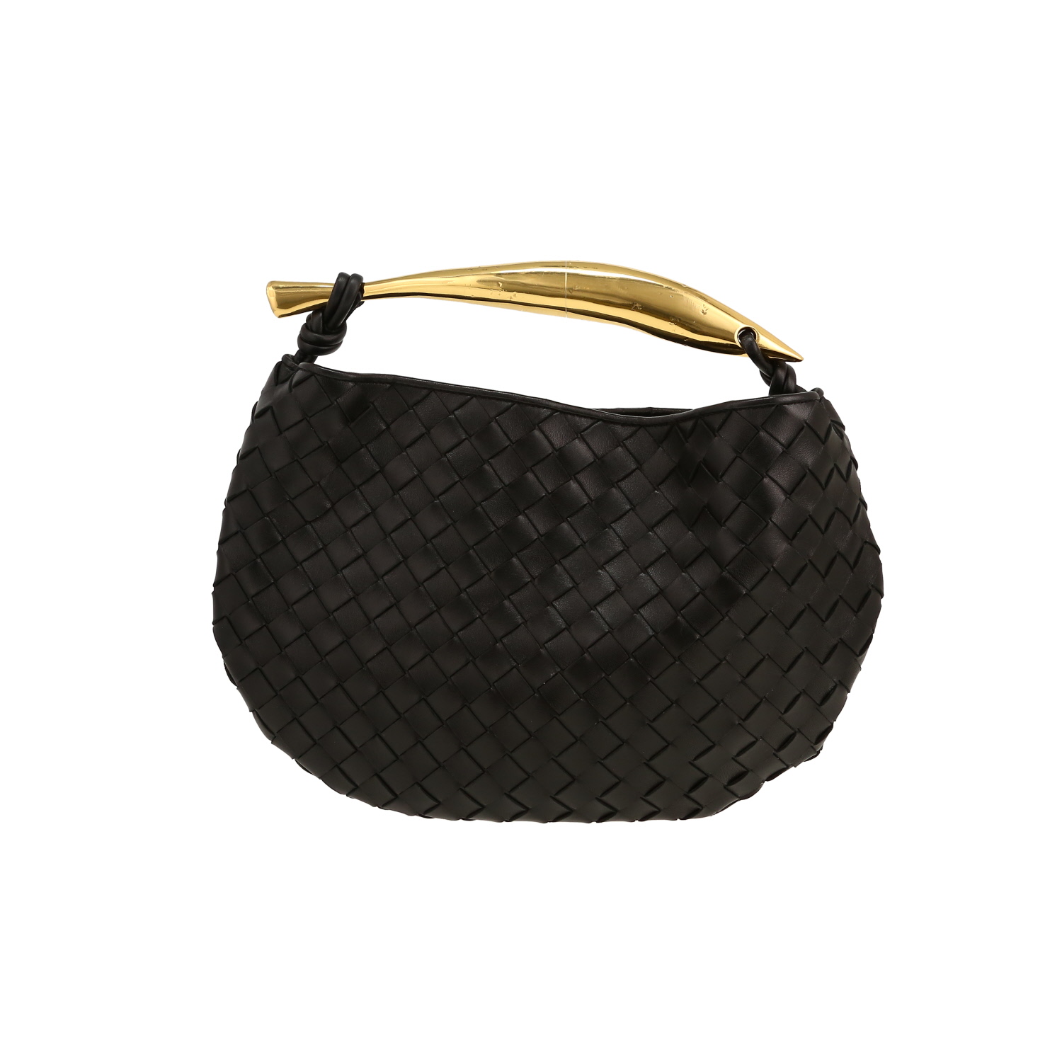 Bottega Veneta Sardine handbag in black intrecciato leather - Detail D4