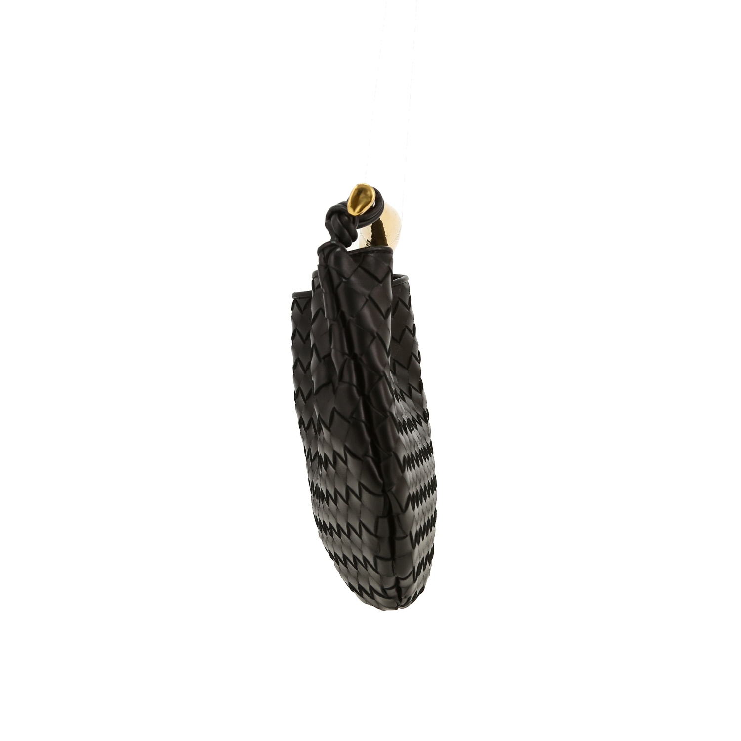 Bottega Veneta Sardine handbag in black intrecciato leather - Detail D7