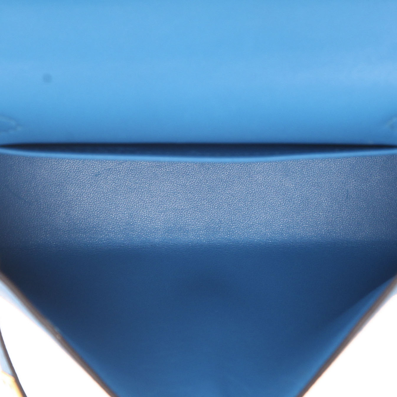 Sac bandoulière Hermès  Kelly 20 cm en cuir Mysore bleu - Detail D3