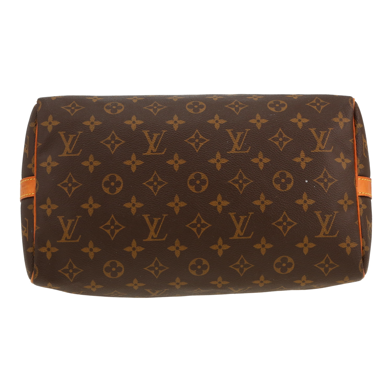 Louis Vuitton  Speedy 30 handbag  in brown monogram canvas  and natural leather - Detail D1