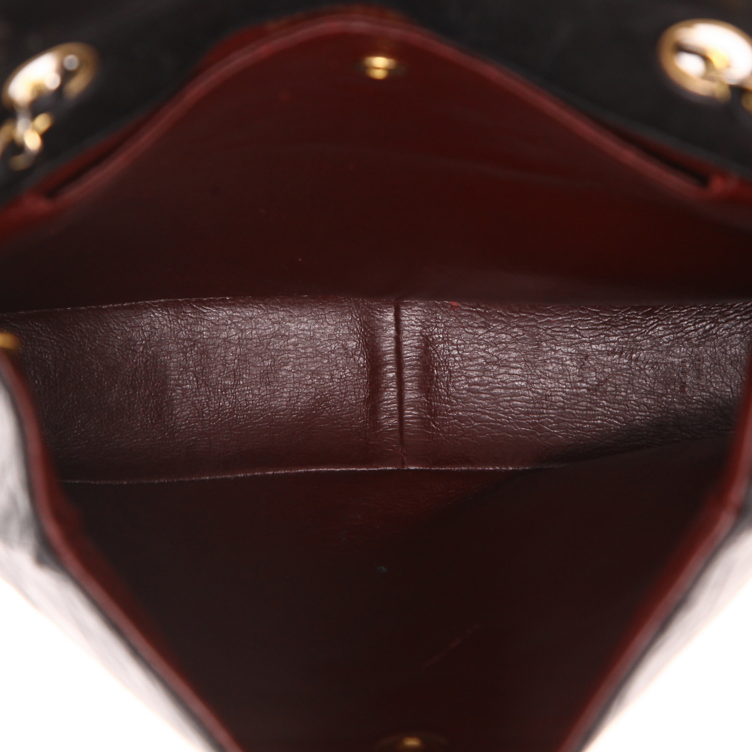 Bolso bandolera Chanel  Vintage en cuero acolchado negro - Detail D3