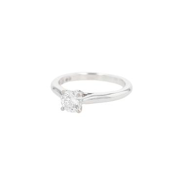 Cartier 1895 solitaire ring in platinium and diamond