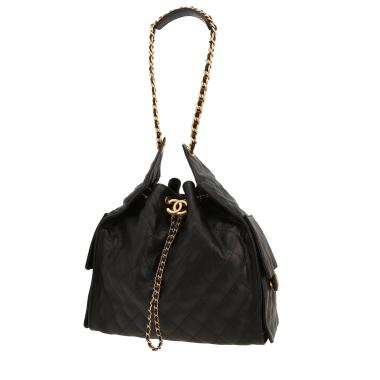 Sac bandoulière Chanel  25 en cuir grainé noir