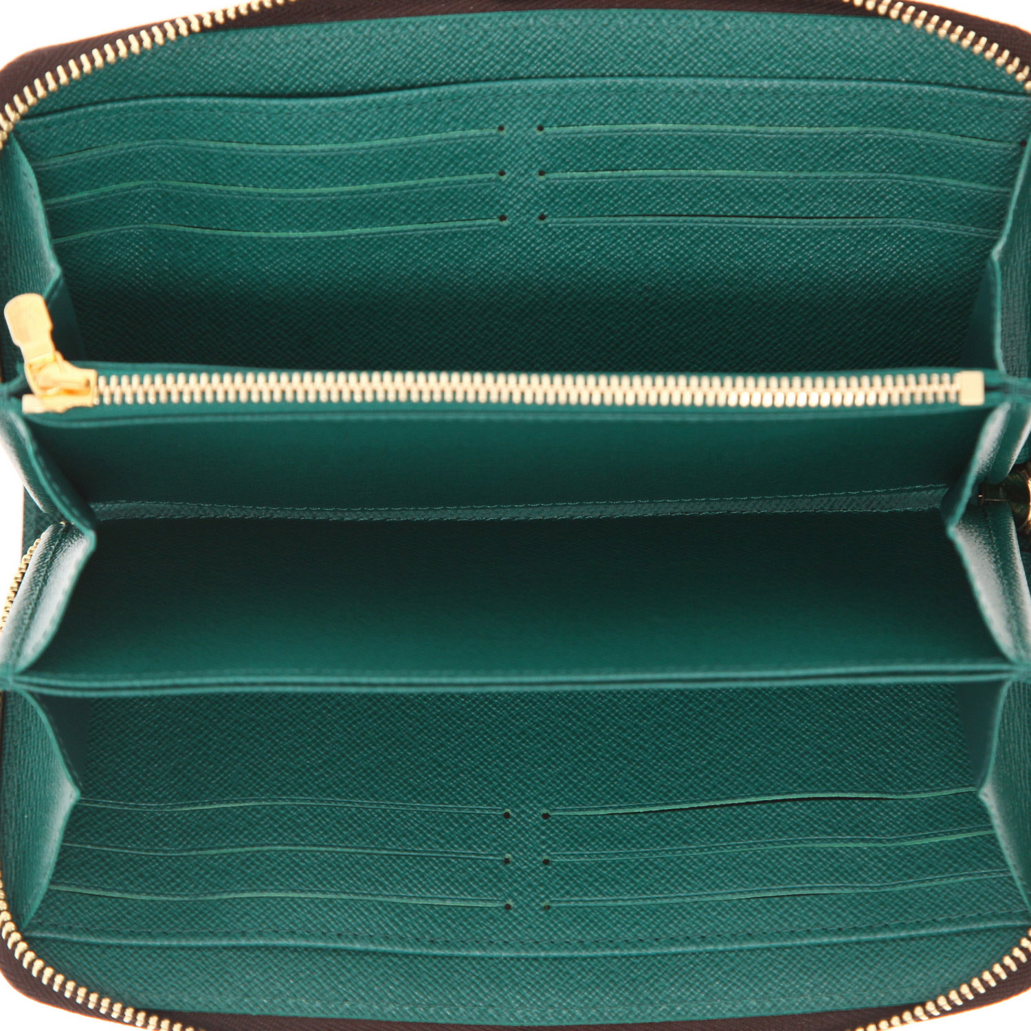 Billetera Louis Vuitton  Zippy en lona Monogram revestida marrón - Detail D3