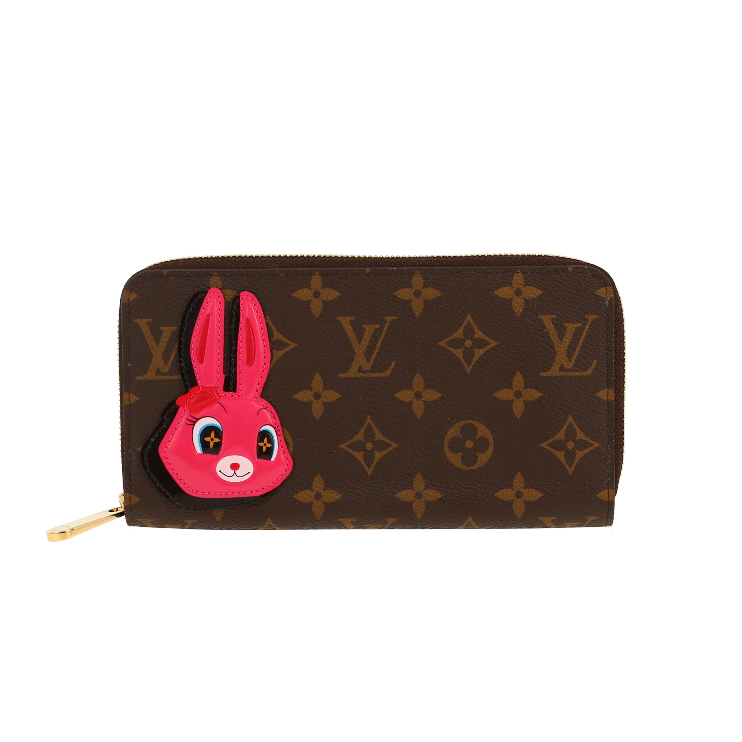 Louis Vuitton  Zippy wallet Sun Yitian limited edition in brown monogram canvas - Detail D4