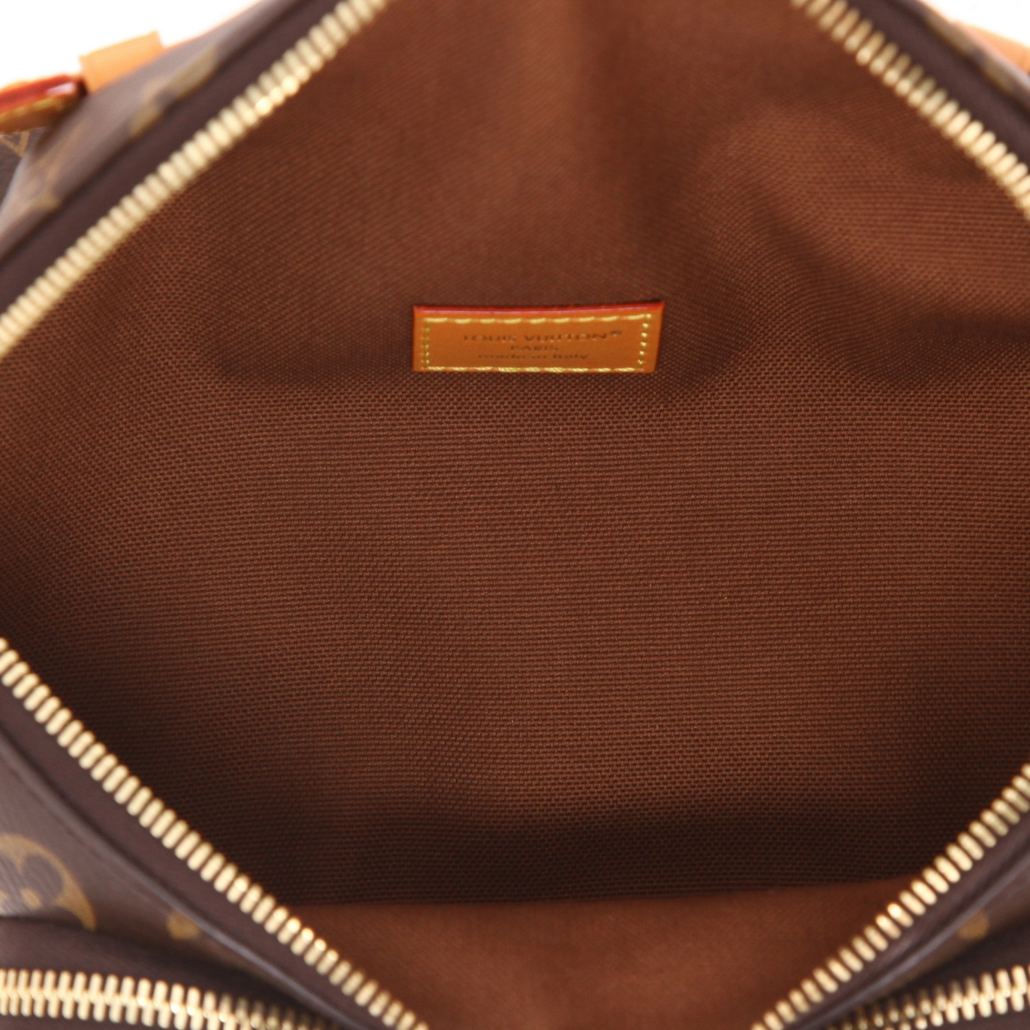 Louis Vuitton  Rush clutch-belt  monogram canvas  and brown leather - Detail D3