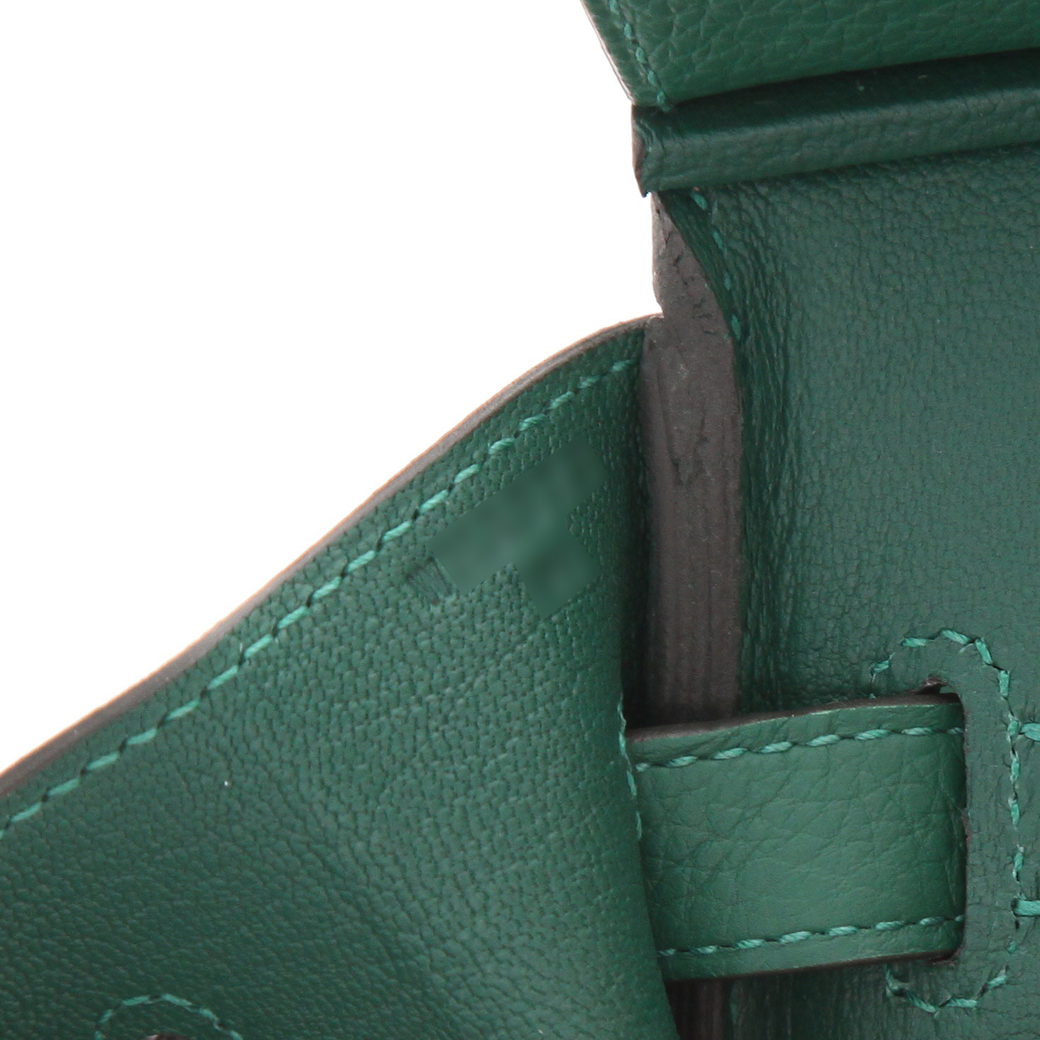 Sac à main Hermès  Birkin 30 cm en cuir togo Vert Moyen - Detail D4