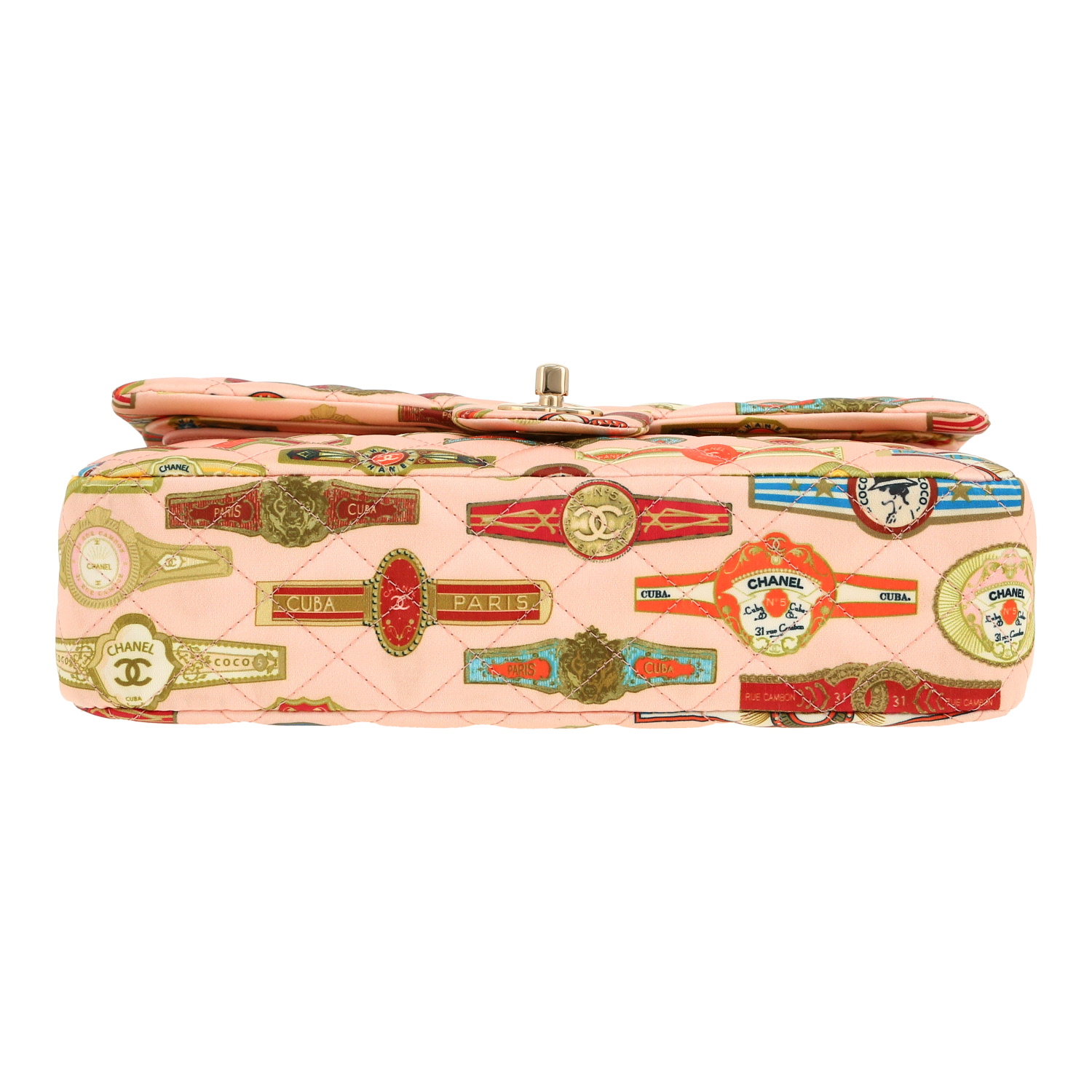 Sac à main Chanel  Timeless en satin rose - Detail D1