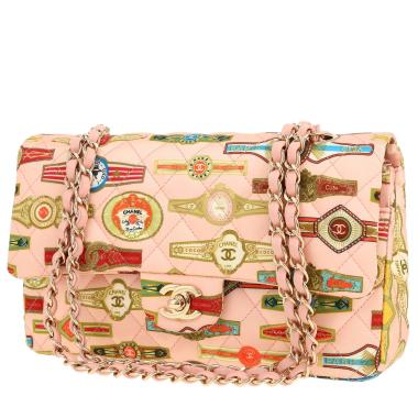Sac à main Chanel  Timeless en satin rose