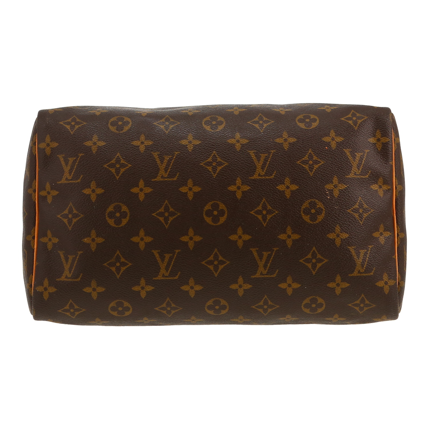 Louis Vuitton  Speedy 30 handbag  in brown monogram canvas  and natural leather - Detail D1
