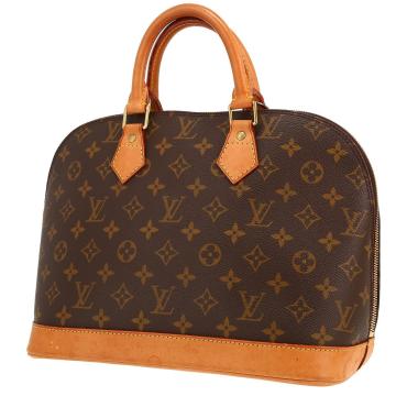 Louis Vuitton  Alma handbag  in brown monogram canvas  and natural leather