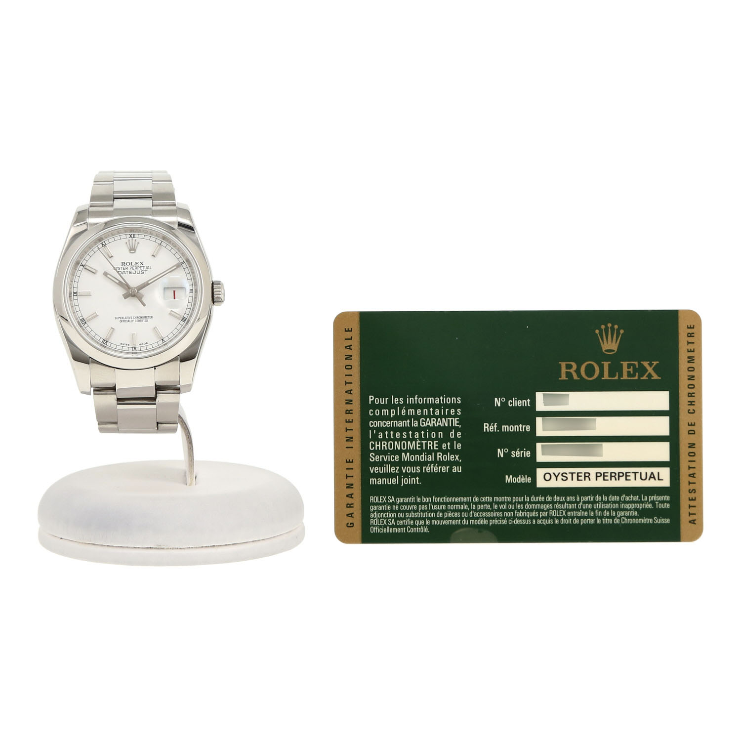Montre Rolex Datejust en acier Ref: Rolex - 116200  Vers 2010