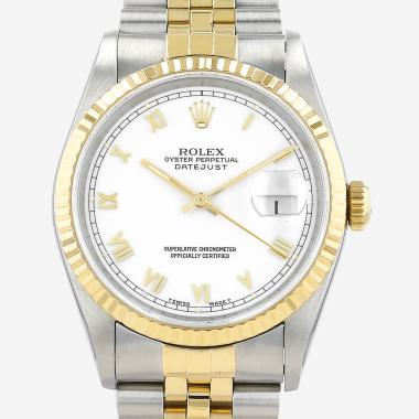 Rolex Datejust  in gold and stainless steel Ref: Rolex - 16233  Circa 1995