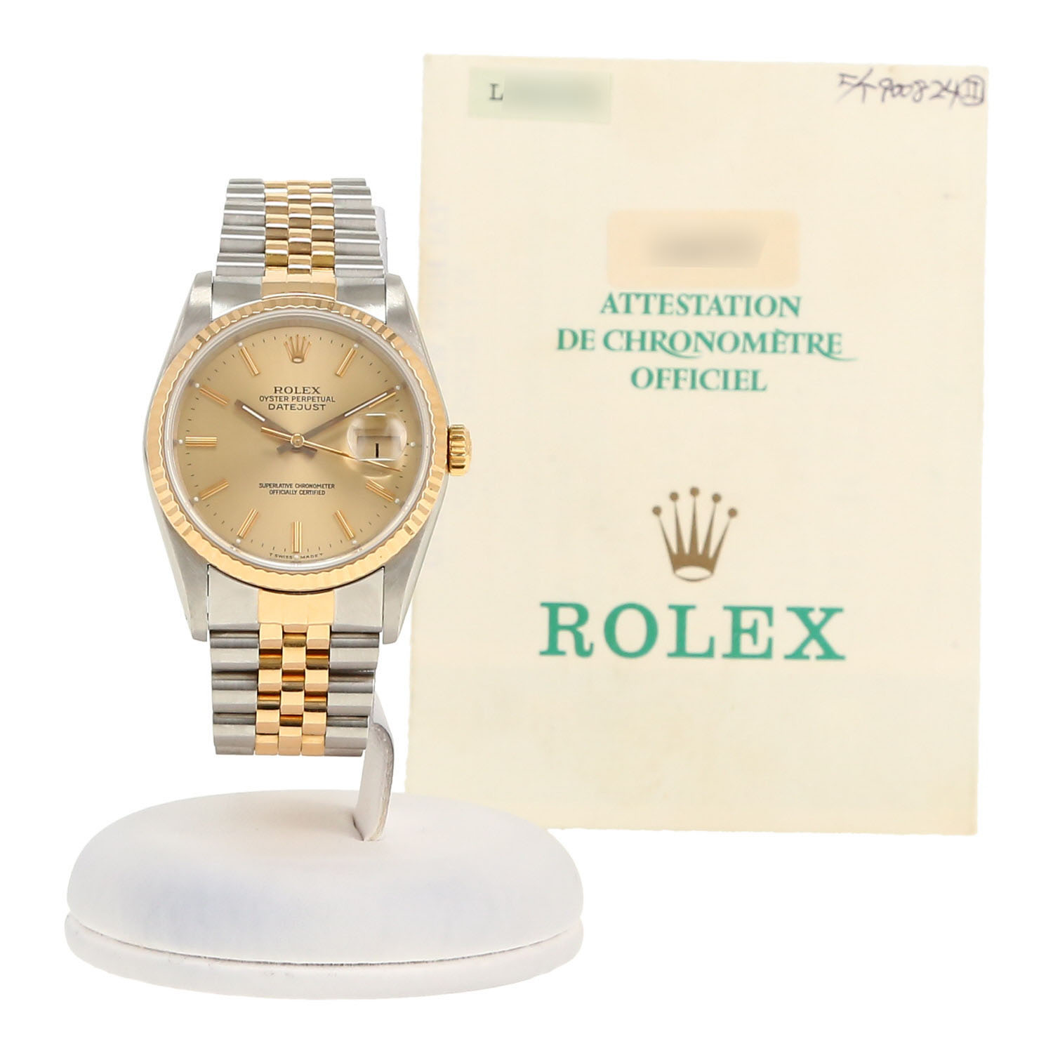 Orologio Rolex Datejust in oro e acciaio Ref: Rolex - 16233  Circa 1988
