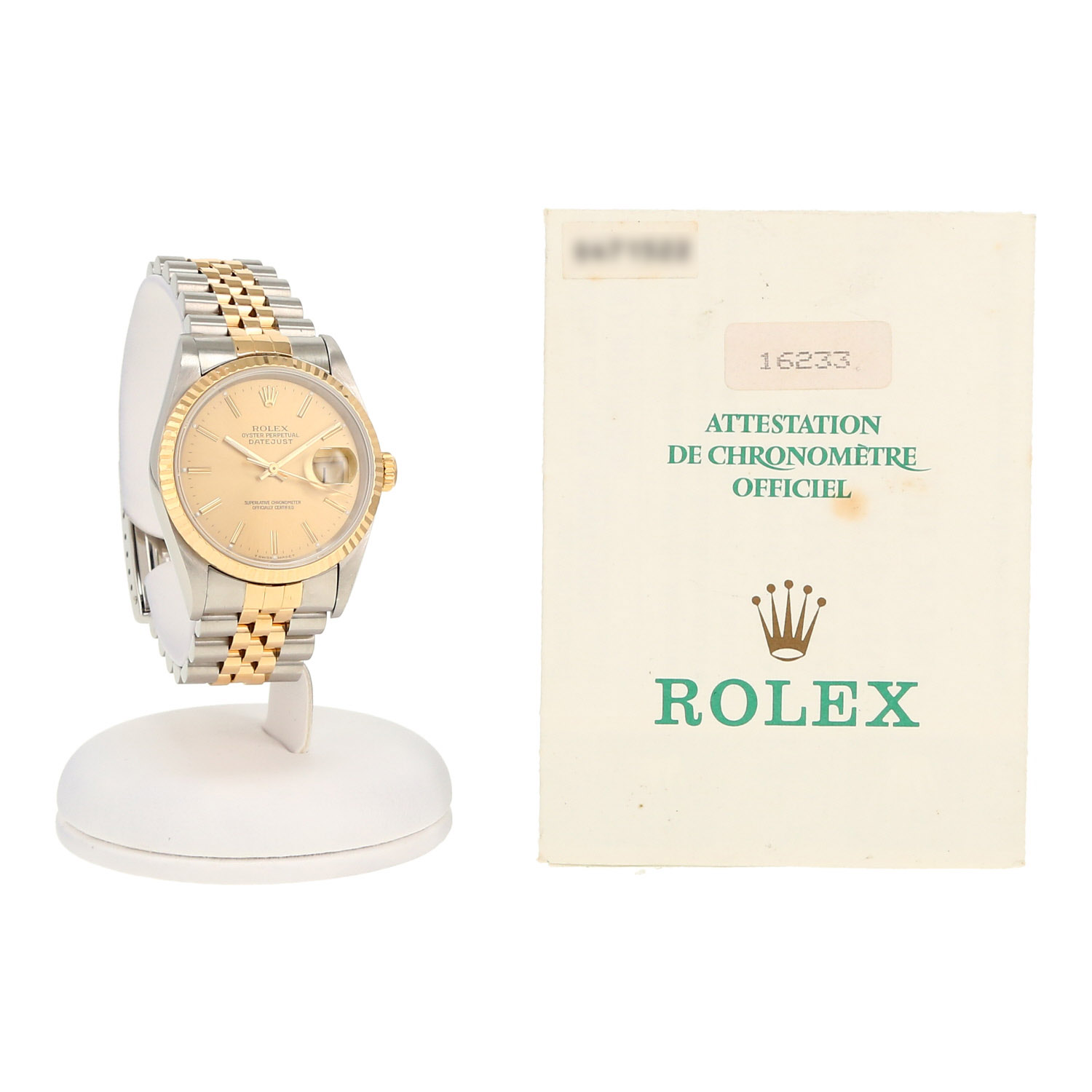 Rolex Datejust  in gold and stainless steel Circa 1993