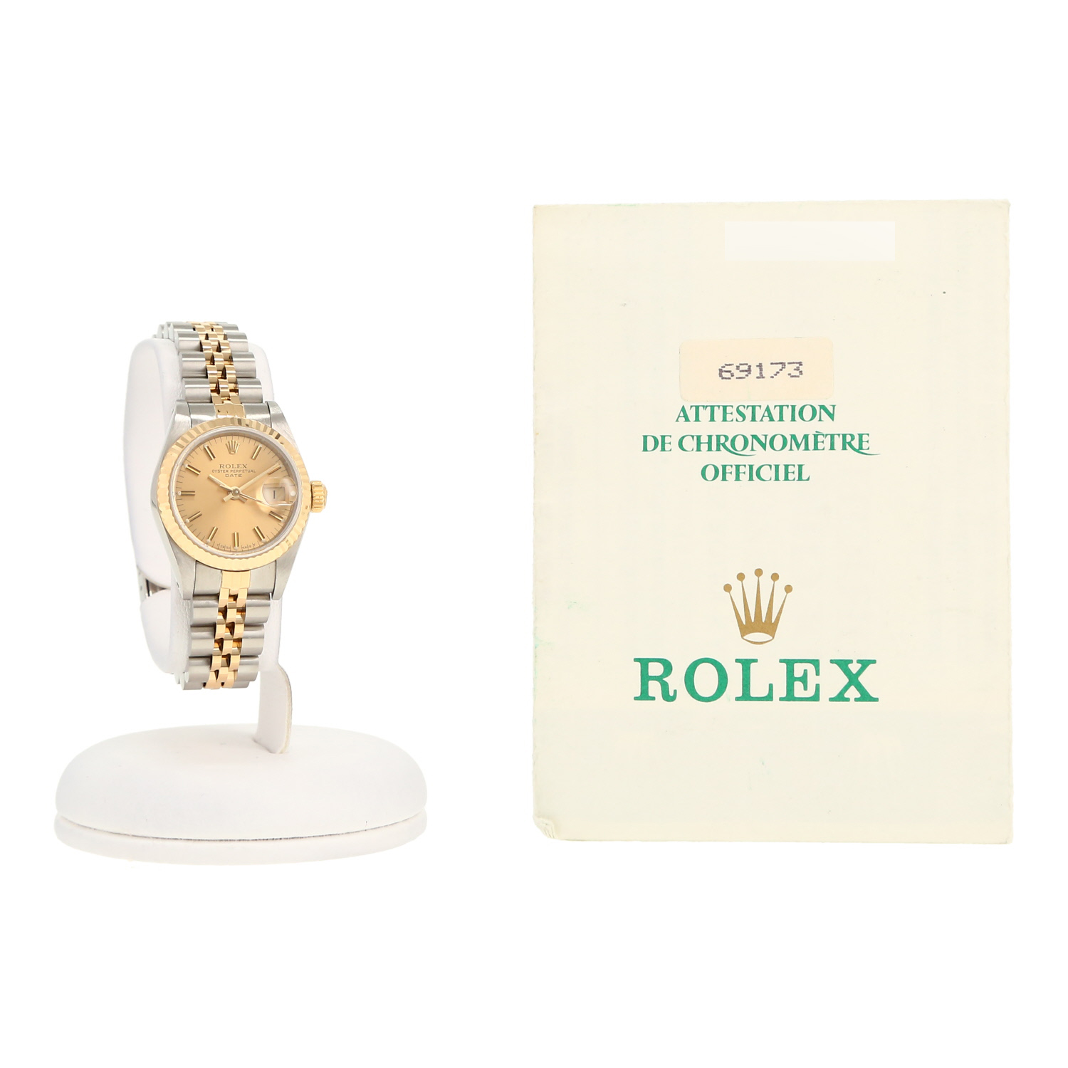 Montre Rolex Datejust Lady en or et acier Ref: Rolex - 69173  Vers 1987 - Detail D2