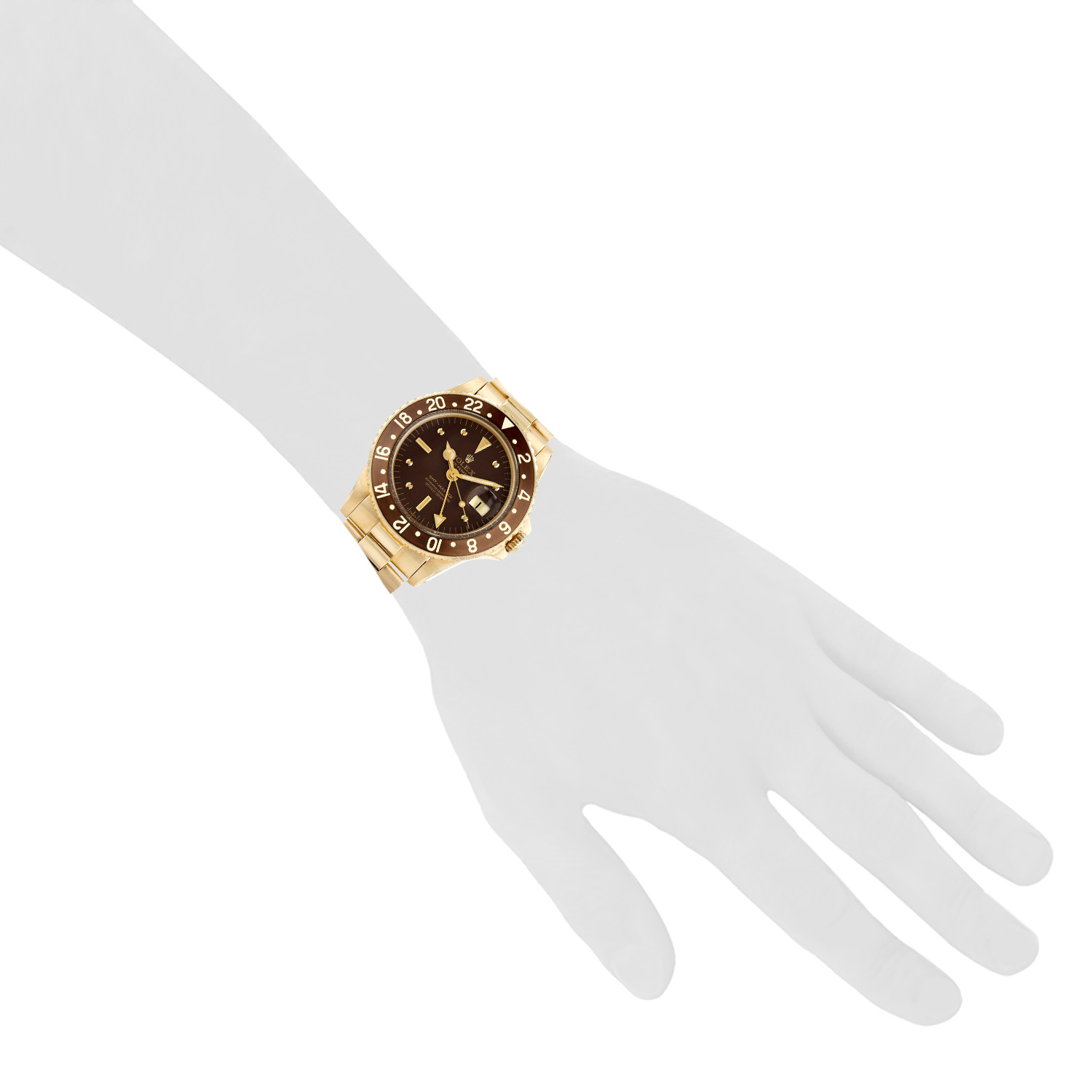 Montre Rolex GMT-Master et or jaune Ref: Rolex - 1675  Vers 1970 - Detail D1