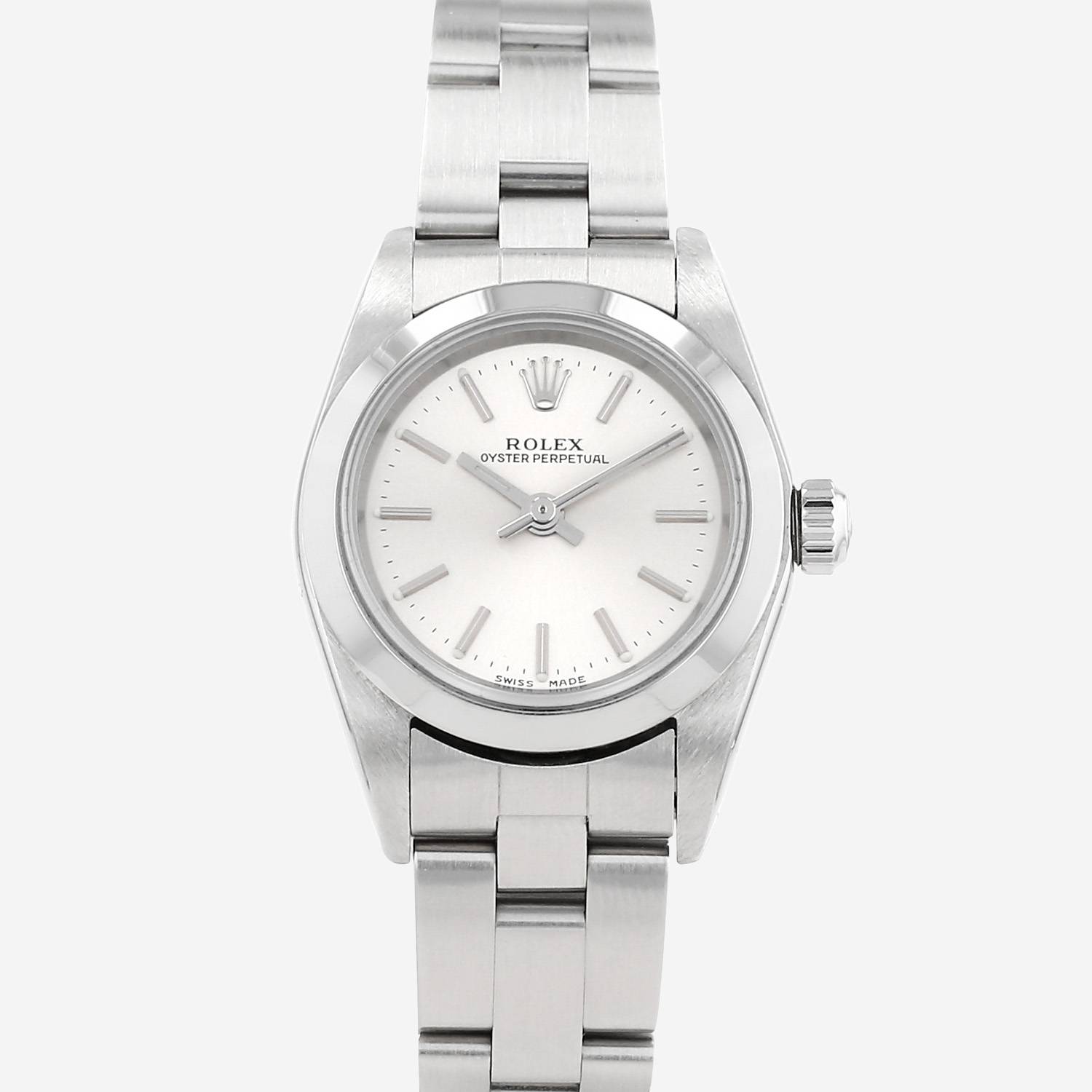 Montre Rolex Lady Oyster Perpetual en acier Ref: Rolex - 76080  Vers 2002