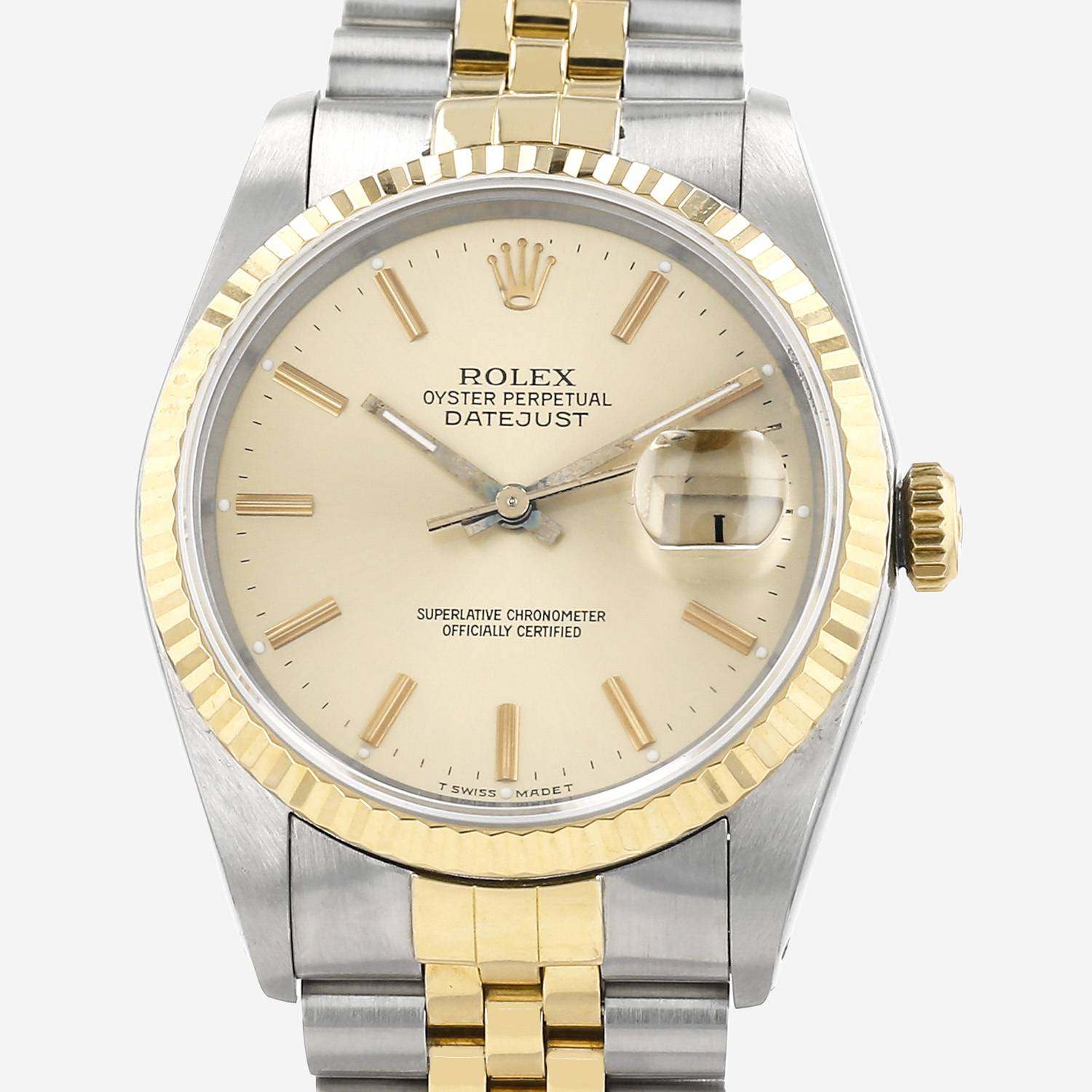 Montre Rolex Datejust en or et acier Ref: Rolex - 16233  Vers 1990