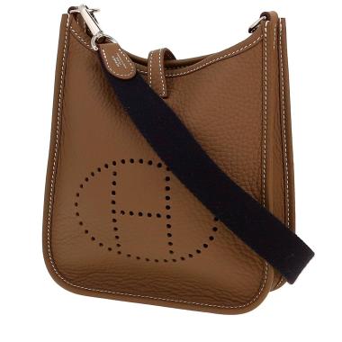 Hermès  Evelyne 16 cm shoulder bag  in etoupe leather taurillon clémence