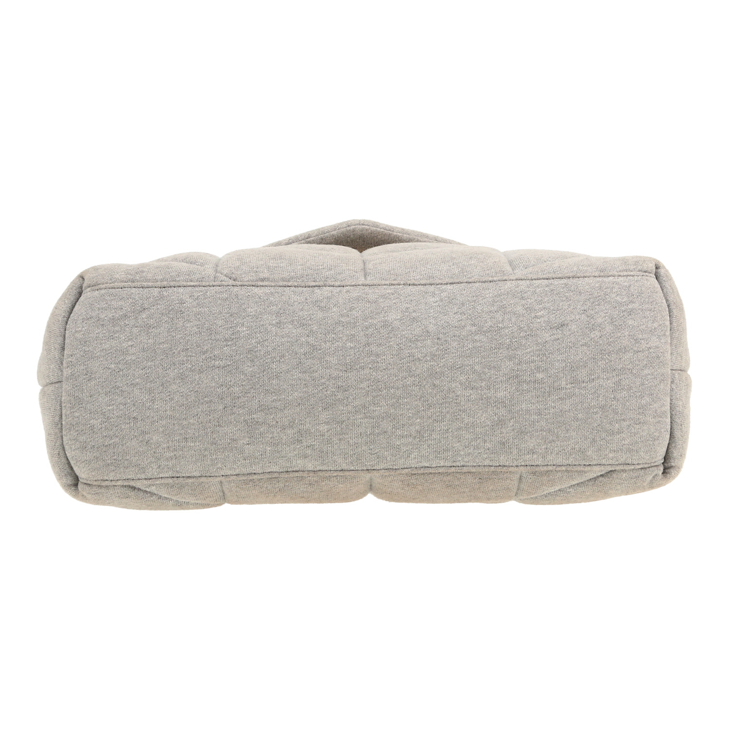 Borsa a tracolla Saint Laurent  Puffer modello grande  in tessuto a spina di pesce grigio - Detail D1