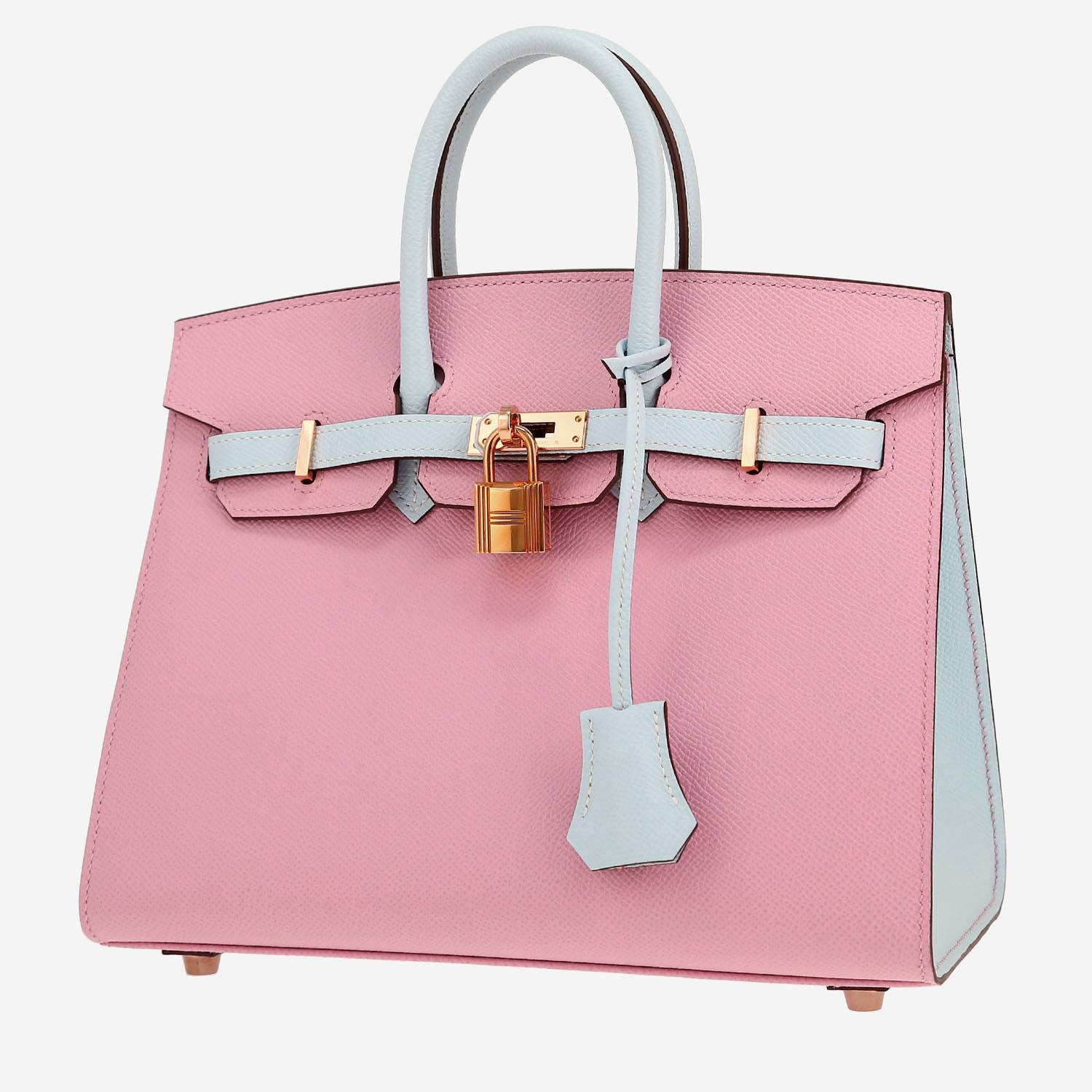 Hermès  Birkin 25 cm handbag  in Mauve Sylvestre and Bleu Brume epsom leather