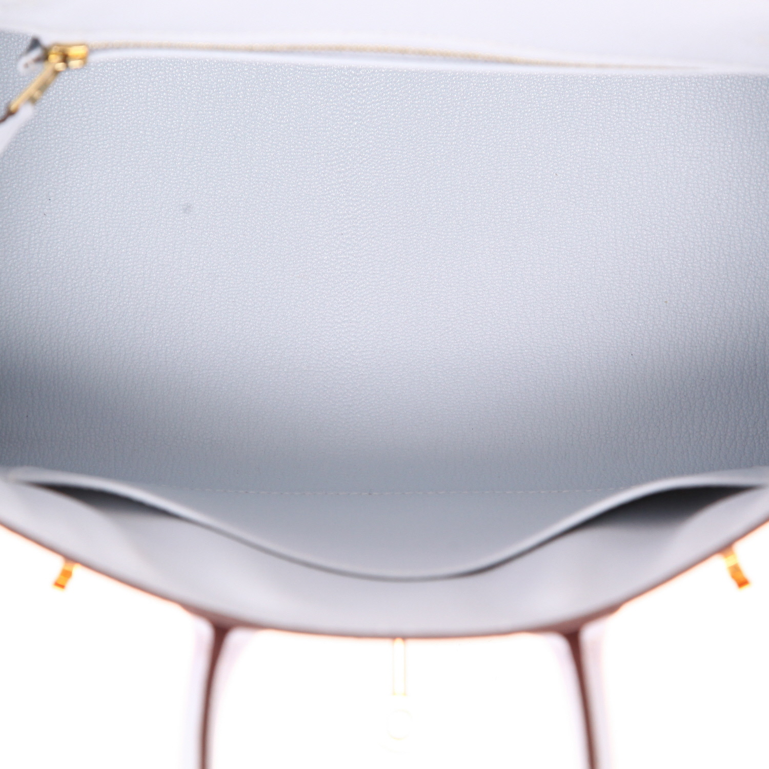 Bolso de mano Hermès  Birkin 25 cm en cuero epsom Mauve Sylvestre y Bleu Brume - Detail D3