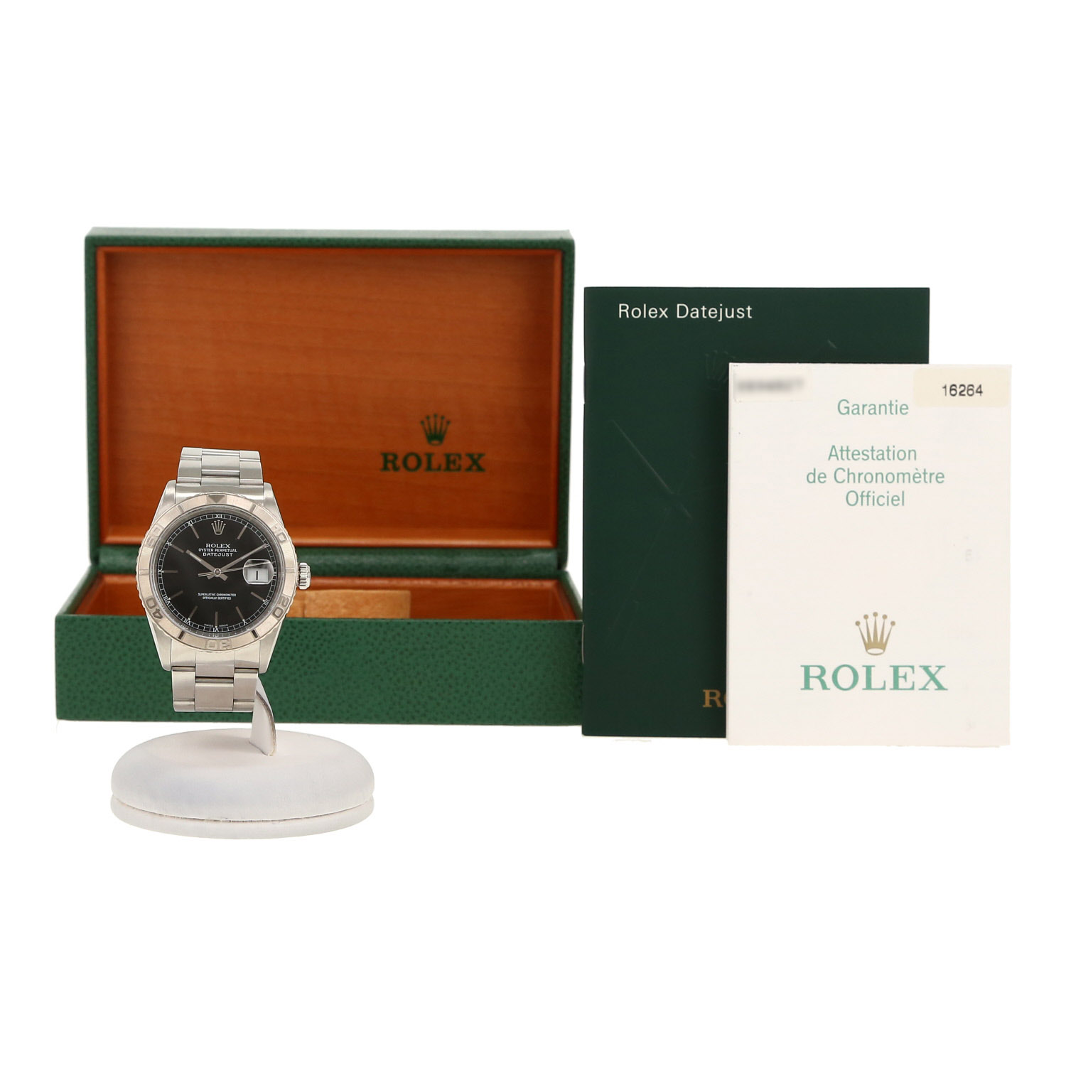Montre Rolex Datejust Turn O Graph en acier Ref: Rolex - 16264  Vers 2002
