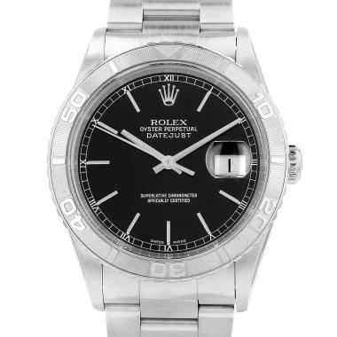 Montre Rolex Datejust Turn O Graph en acier Ref: Rolex - 16264  Vers 2002