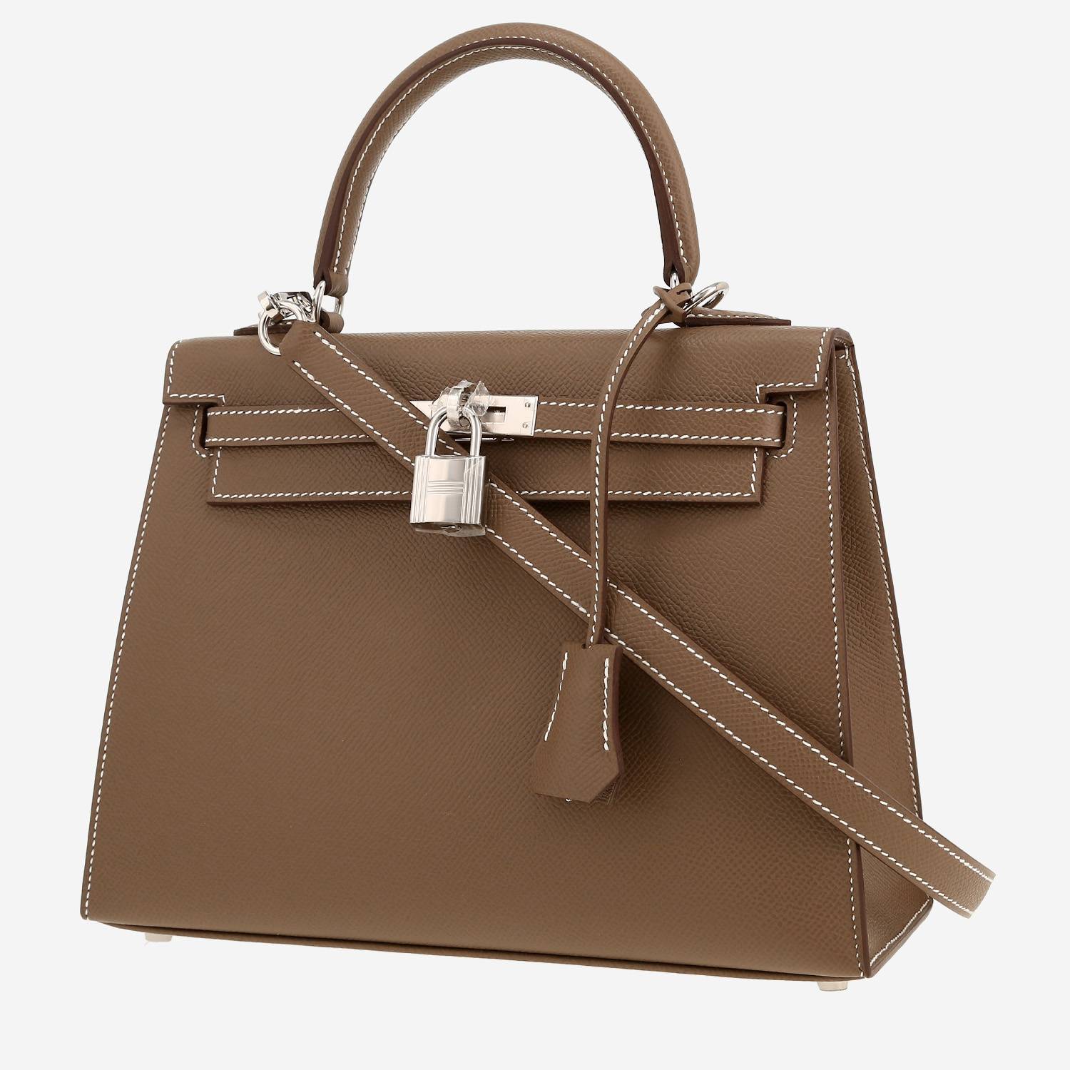 Hermès  Kelly 25 cm handbag  in etoupe epsom leather
