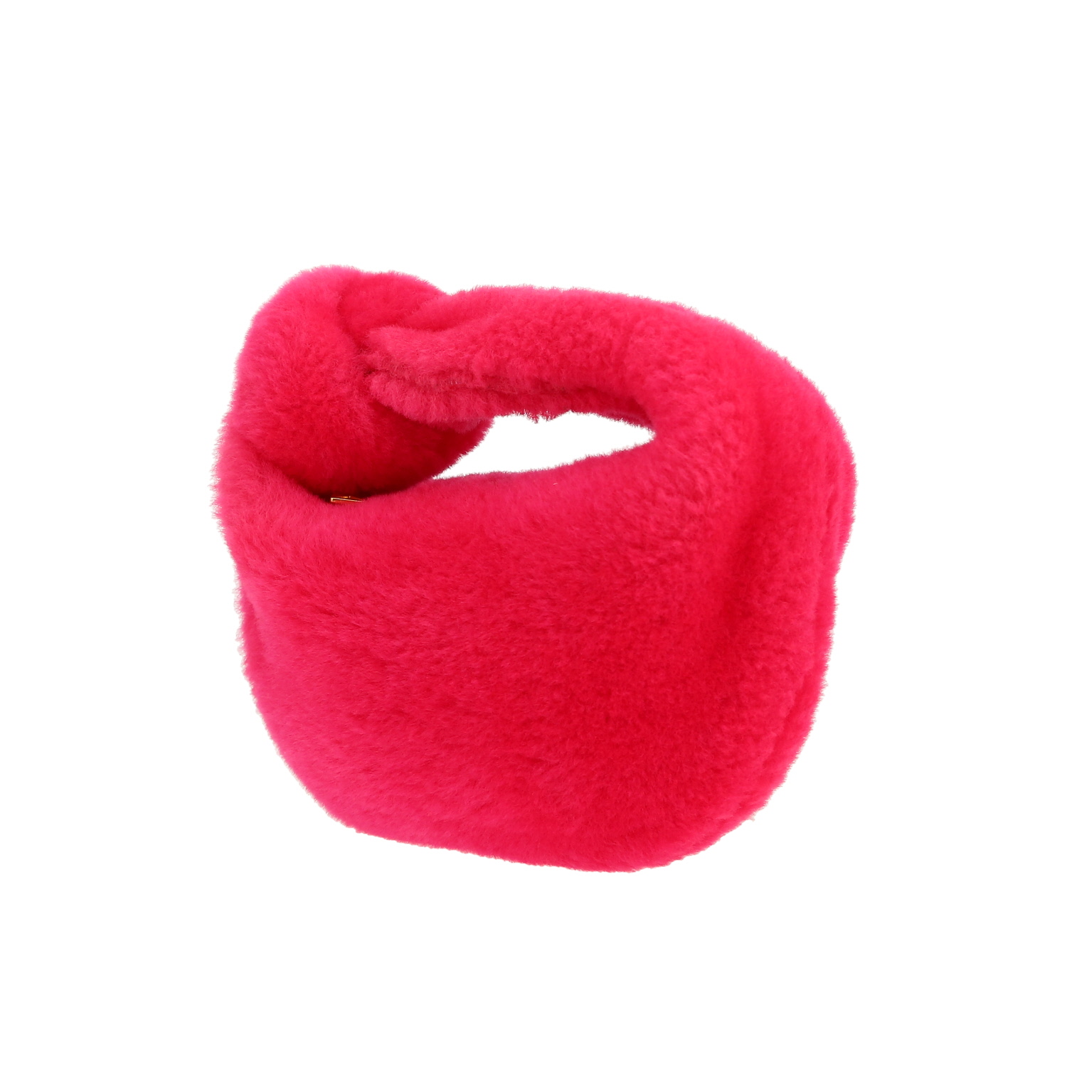 Sac à main Bottega Veneta  Mini Jodie en fourrure synthétique rose - Detail D9