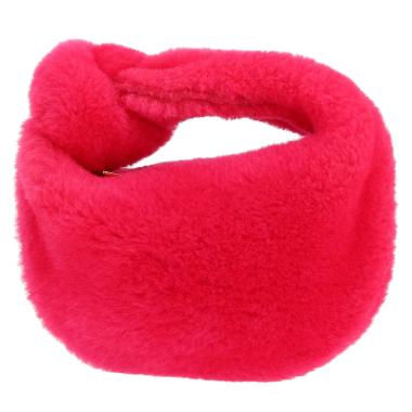 Bottega Veneta Mini Jodie handbag in pink faux fur