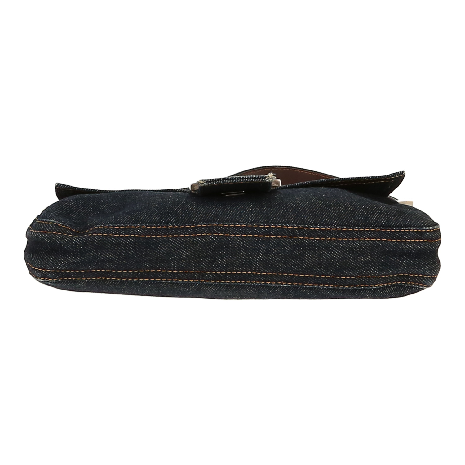 Fendi  Baguette handbag  in blue denim canvas - Detail D1