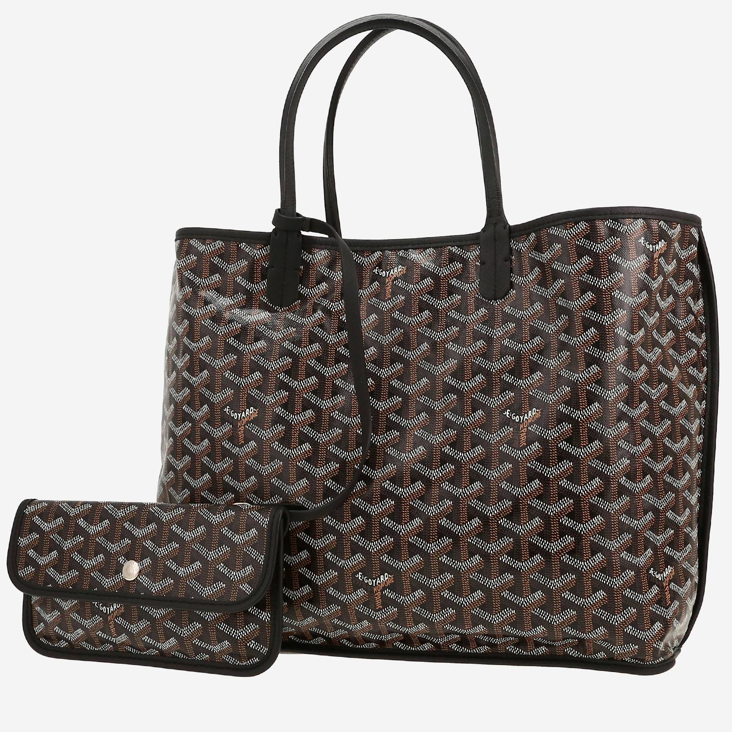 Goyard  Anjou handbag  Goyard canvas  and black leather
