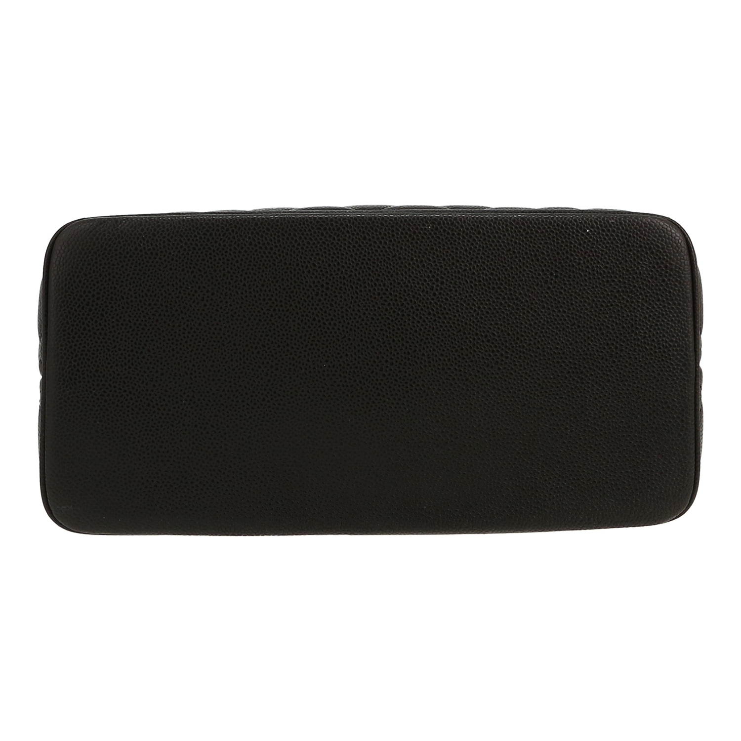 Bolso de mano Chanel  Medaillon en cuero granulado acolchado negro - Detail D1