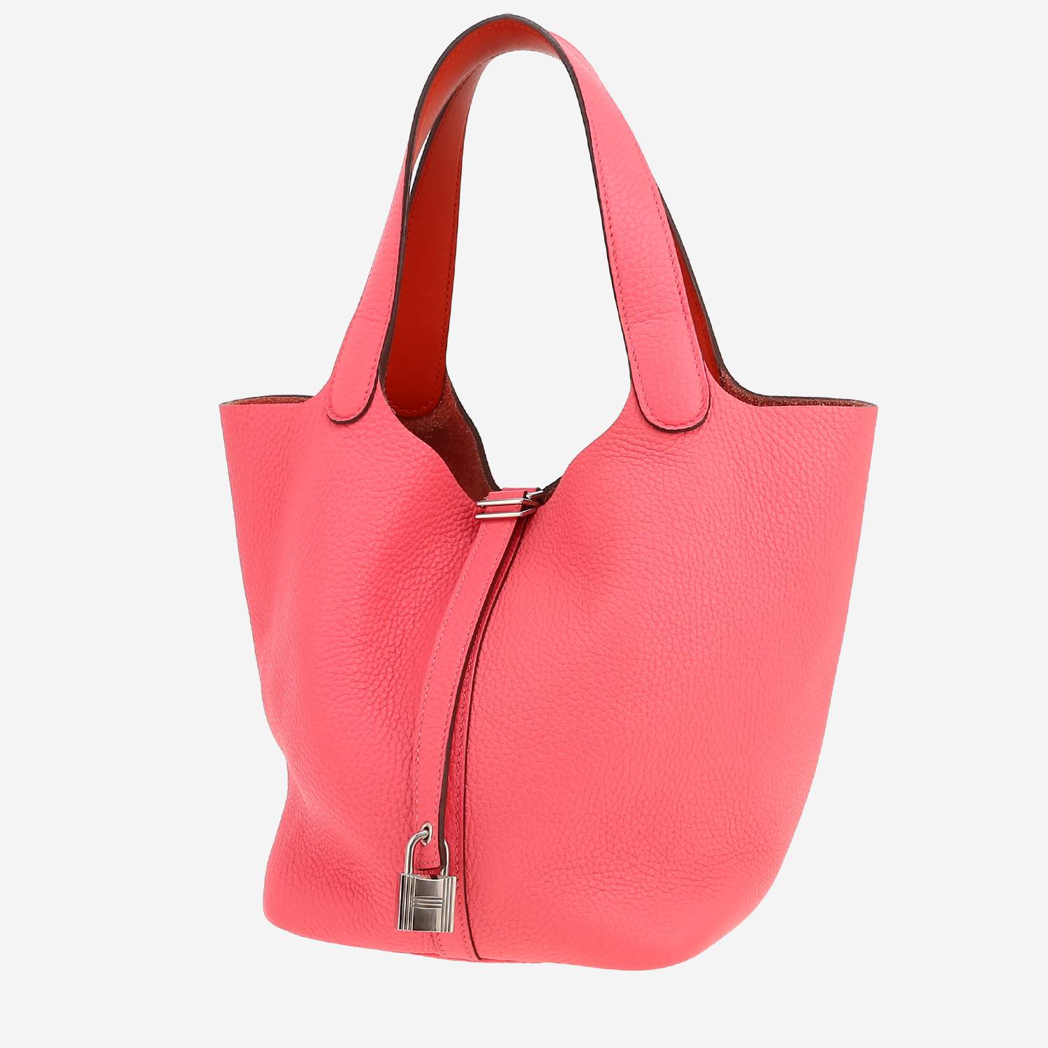 Borsa Hermès  Picotin 22 cm in pelle togo rosa azalea