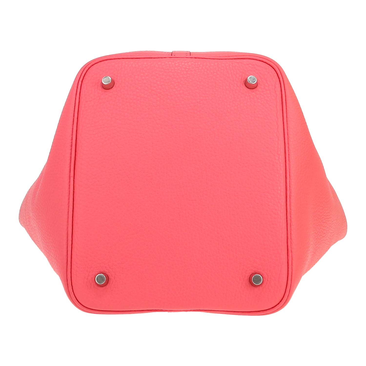 Sac à main Hermès  Picotin 22 cm en cuir togo rose Azalée - Detail D1
