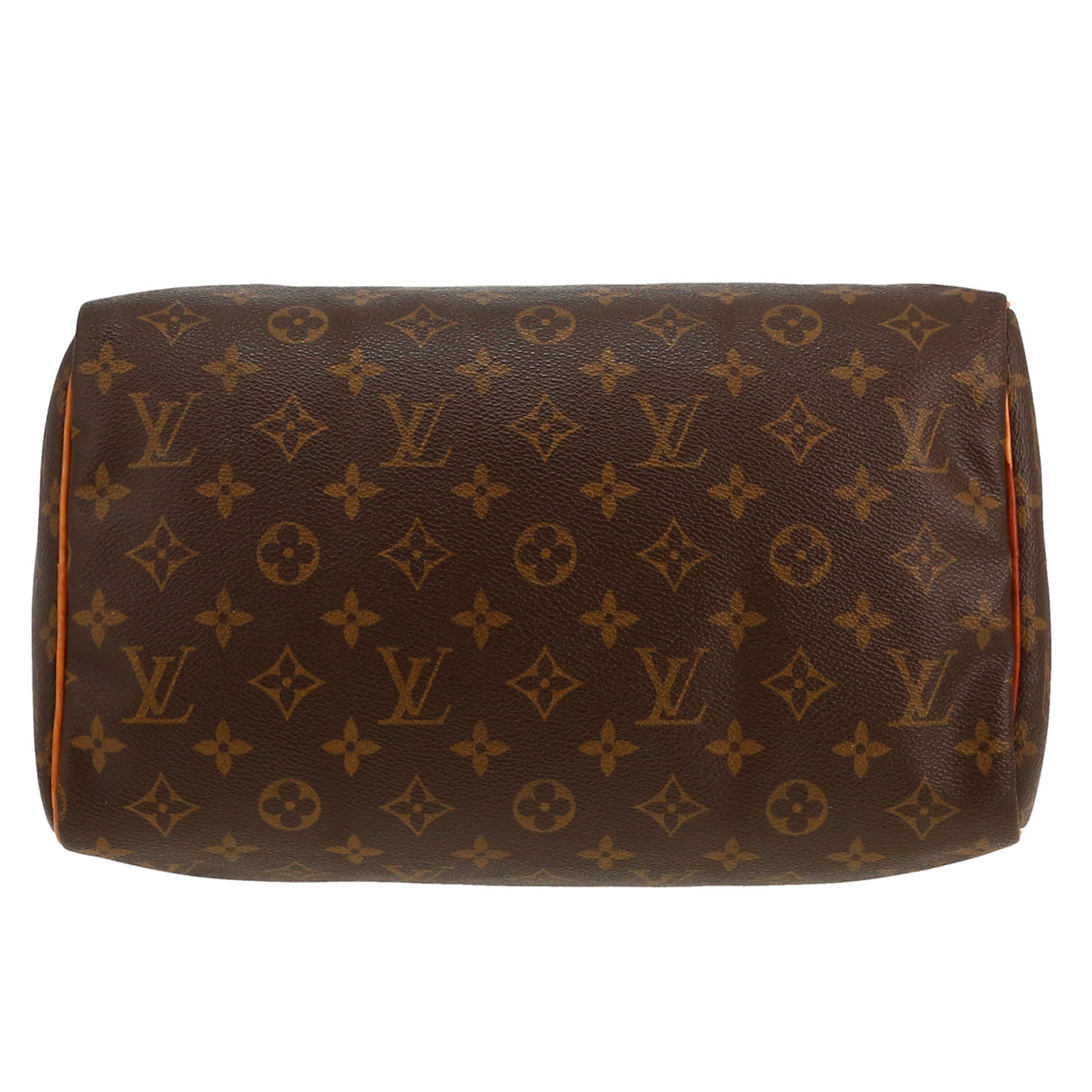 Borsa Louis Vuitton  Speedy 30 in tela monogram marrone e pelle naturale - Detail D1