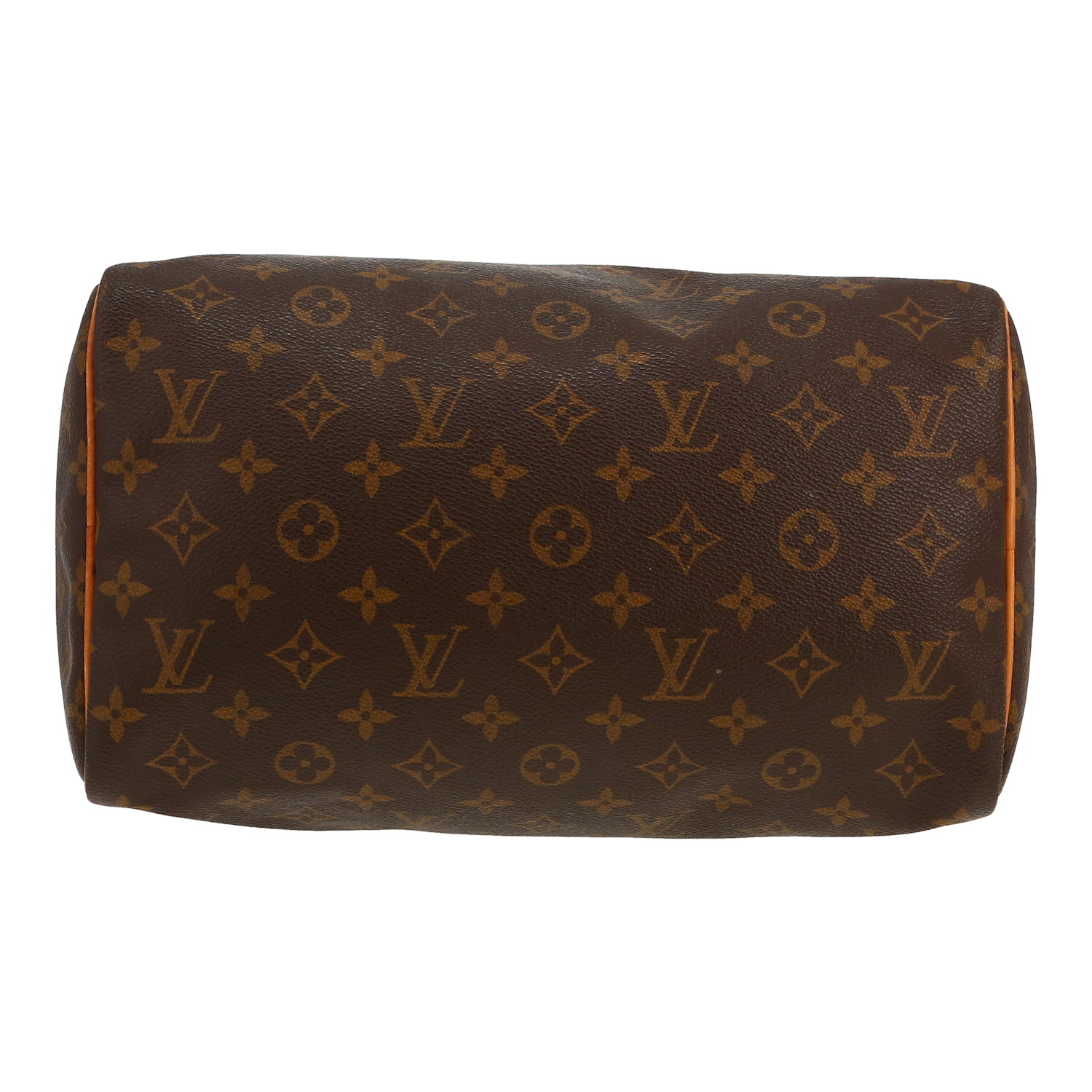 Louis Vuitton  Speedy 30 handbag  in brown monogram canvas  and natural leather - Detail D1