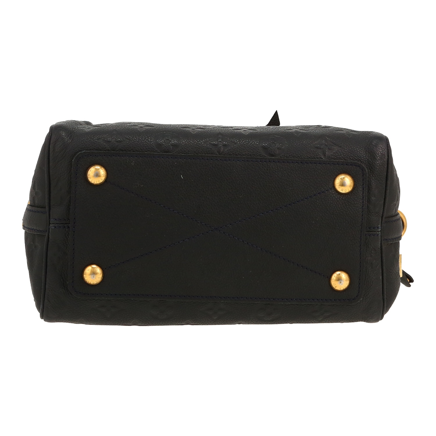 Louis Vuitton  Speedy 25 shoulder bag  in black empreinte monogram leather - Detail D1