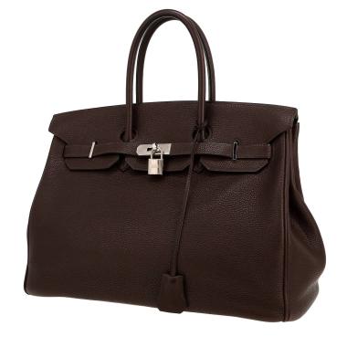 Sac à main Hermès  Birkin 35 cm en cuir togo marron