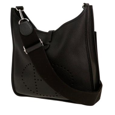 Sac bandoulière Hermès  Evelyne III en cuir togo noir
