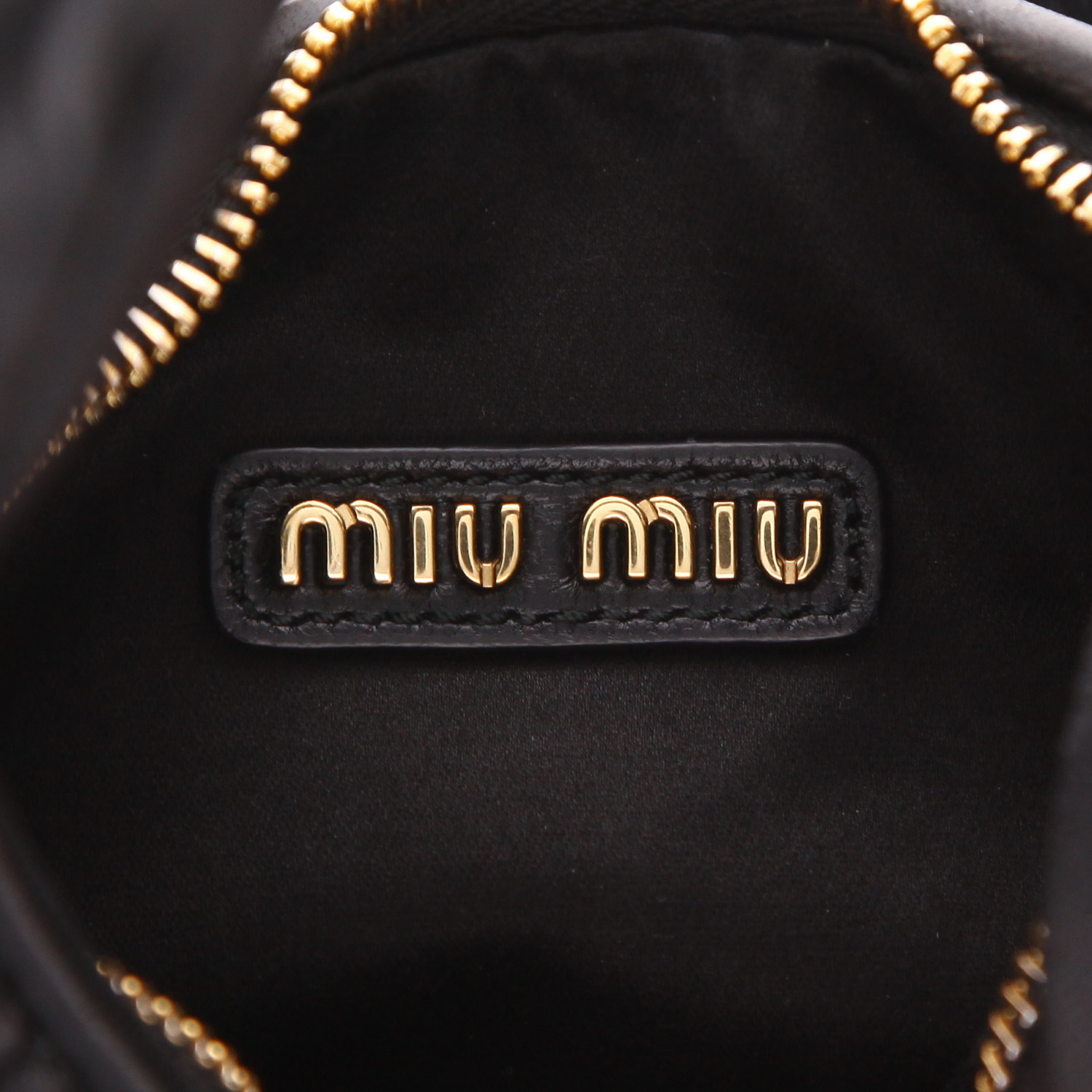 Miu Miu  Miu Wander shoulder bag  in black leather - Detail D2