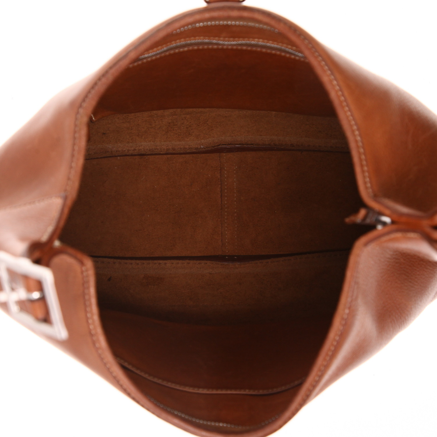 Sac à main Hermès  Trim grand modèle  en cuir Barénia gold - Detail D3