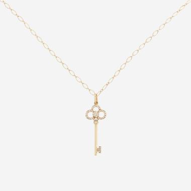 Tiffany & Co Clé Couronne necklace in yellow gold and diamonds