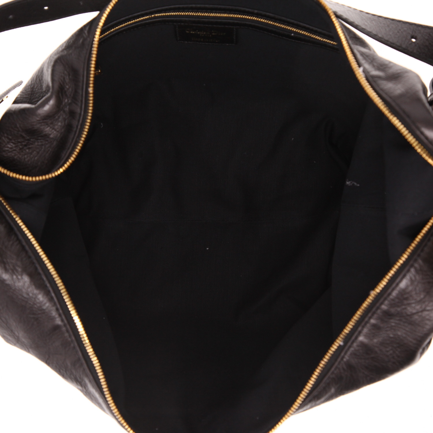 Bolso de mano Dior  Grand Tour Multipocket modelo mediano  en cuero usado negro - Detail D3