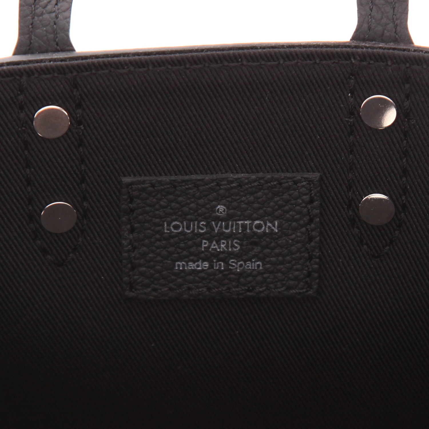 Borsa a tracolla Louis Vuitton  Sac Plat mini  in tela a scacchi nera e grigia - Detail D2