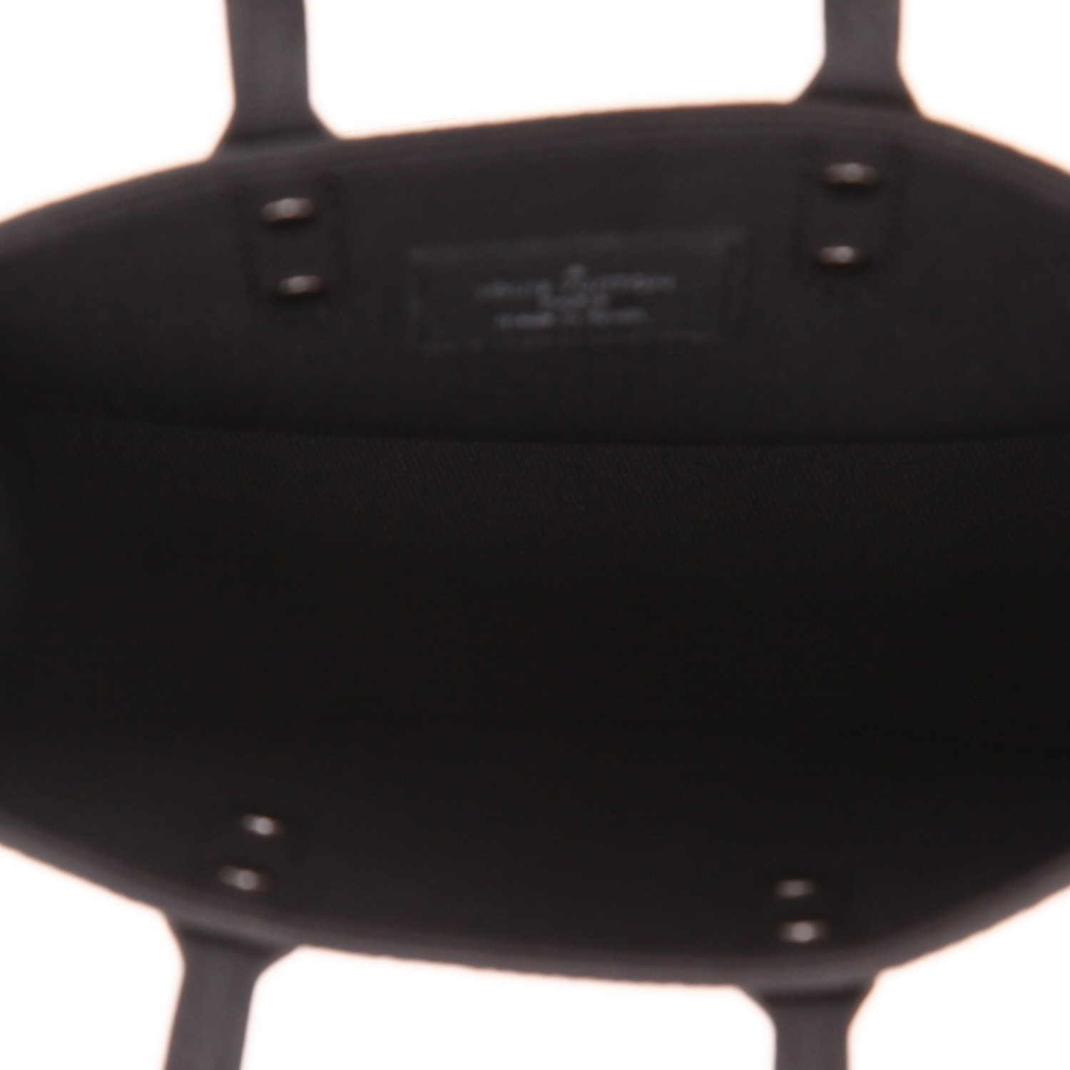 Sac bandoulière Louis Vuitton  Sac Plat mini  en toile damier noire et grise - Detail D3