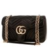 Bolso bandolera Gucci  GG Marmont en cuero acolchado negro - 00pp thumbnail