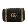 Bolso bandolera Gucci  GG Marmont en cuero acolchado negro - 360 thumbnail